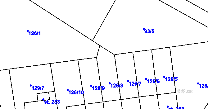 Parcela st. 126/27 v KÚ Větřkovice u Vítkova, Katastrální mapa