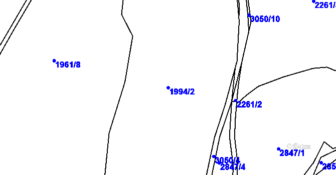 Parcela st. 1994/2 v KÚ Hašlovice, Katastrální mapa