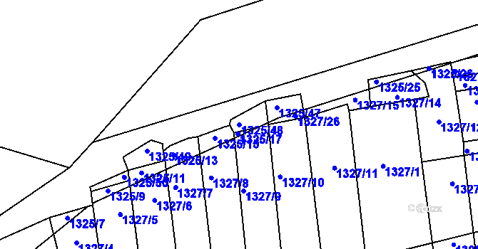 Parcela st. 1325/48 v KÚ Větřní, Katastrální mapa
