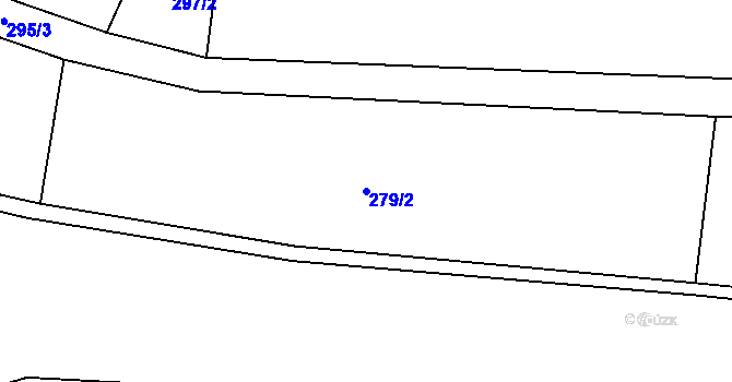 Parcela st. 279/2 v KÚ Vevčice, Katastrální mapa