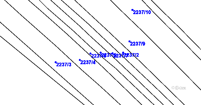 Parcela st. 2237/5 v KÚ Veverská Bítýška, Katastrální mapa