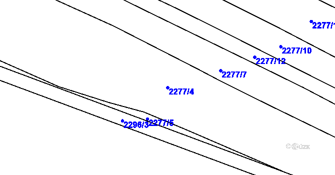 Parcela st. 2277/4 v KÚ Veverská Bítýška, Katastrální mapa