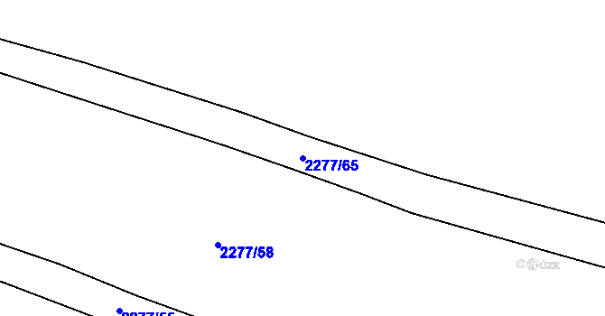 Parcela st. 2277/65 v KÚ Veverská Bítýška, Katastrální mapa