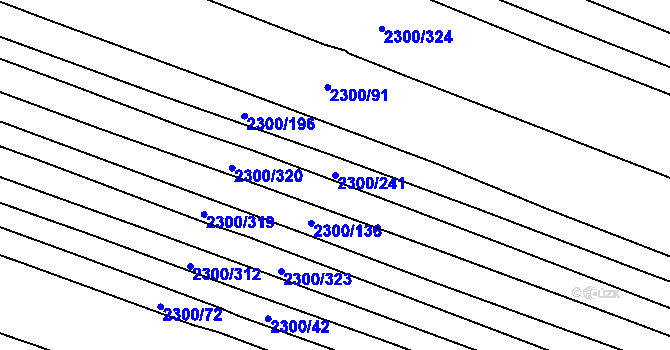 Parcela st. 2300/241 v KÚ Veverská Bítýška, Katastrální mapa