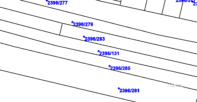 Parcela st. 2396/131 v KÚ Veverská Bítýška, Katastrální mapa