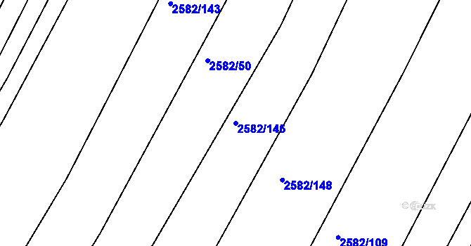 Parcela st. 2582/146 v KÚ Veverská Bítýška, Katastrální mapa