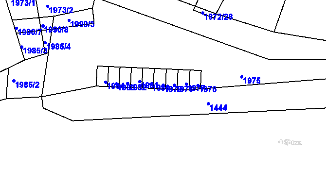 Parcela st. 1979 v KÚ Veverská Bítýška, Katastrální mapa