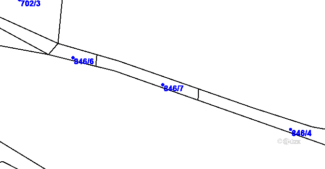 Parcela st. 846/7 v KÚ Věž, Katastrální mapa