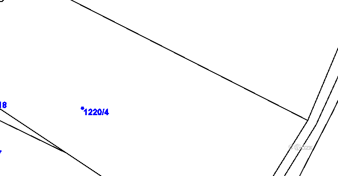 Parcela st. 1220/5 v KÚ Radostice u Vchynice, Katastrální mapa