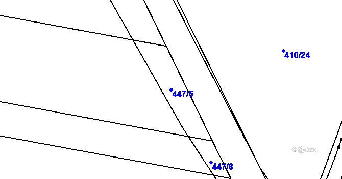 Parcela st. 447/5 v KÚ Víceměřice, Katastrální mapa