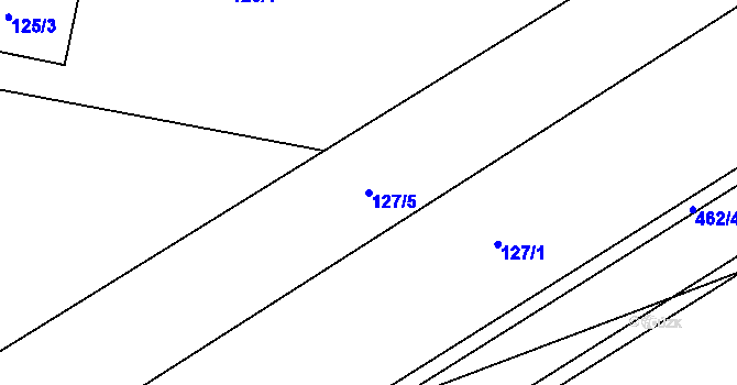 Parcela st. 127/5 v KÚ Víceměřice, Katastrální mapa