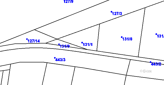 Parcela st. 131/1 v KÚ Víceměřice, Katastrální mapa