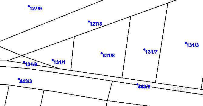 Parcela st. 131/8 v KÚ Víceměřice, Katastrální mapa