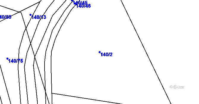 Parcela st. 140/2 v KÚ Víceměřice, Katastrální mapa