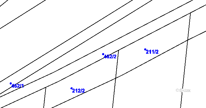 Parcela st. 462/2 v KÚ Víceměřice, Katastrální mapa