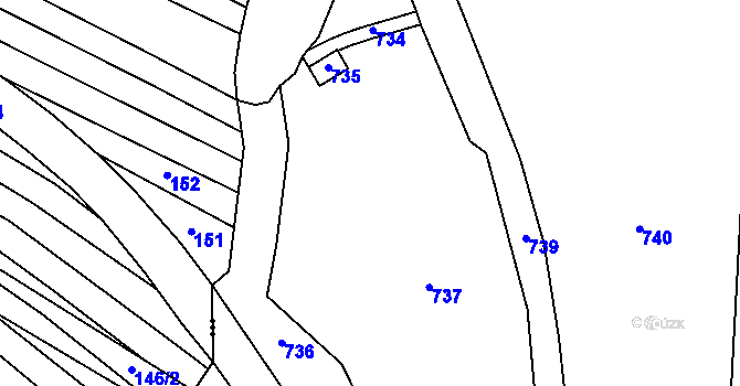 Parcela st. 243/1 v KÚ Vícov, Katastrální mapa