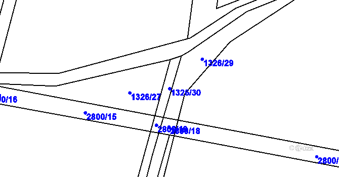 Parcela st. 1326/30 v KÚ Vidče, Katastrální mapa