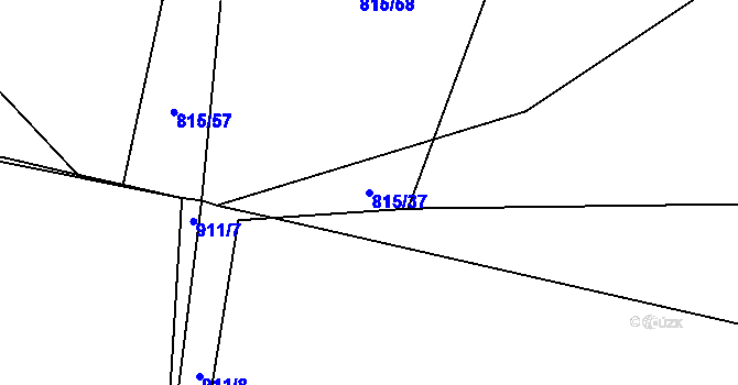 Parcela st. 815/37 v KÚ Vidče, Katastrální mapa