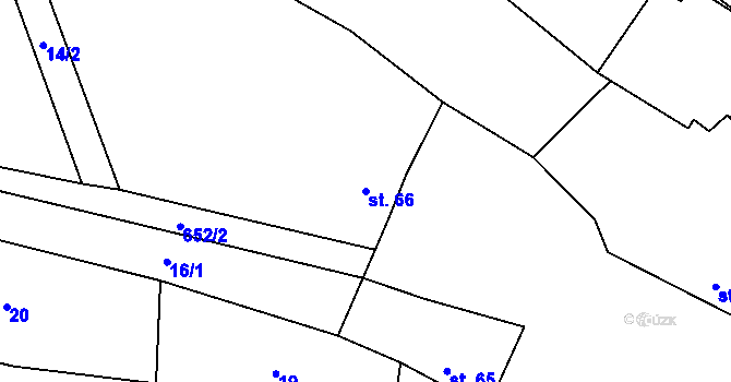 Parcela st. 66 v KÚ Tuchotice, Katastrální mapa