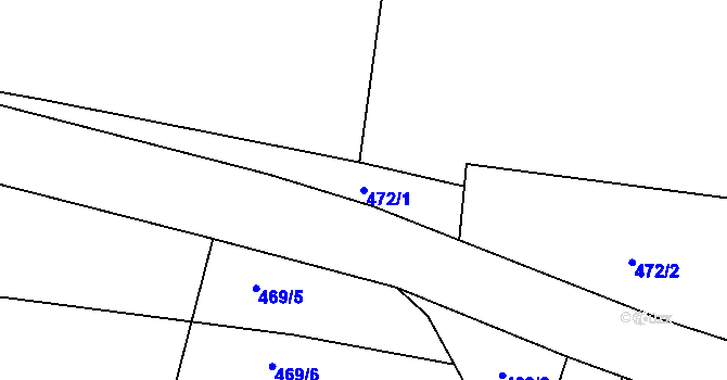Parcela st. 472/1 v KÚ Tuchotice, Katastrální mapa