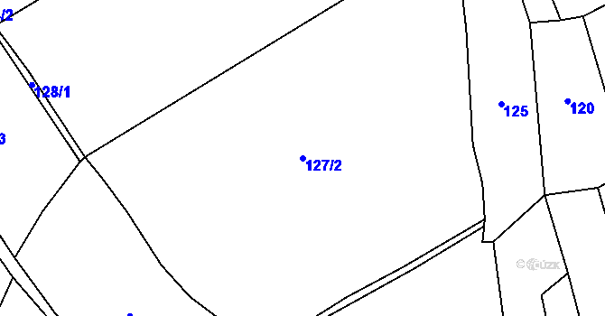Parcela st. 127/2 v KÚ Tuchotice, Katastrální mapa