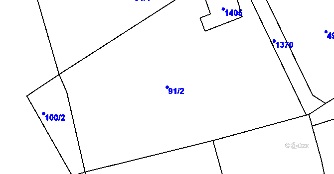 Parcela st. 91/2 v KÚ Oplotec, Katastrální mapa