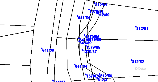 Parcela st. 641/59 v KÚ Oplotec, Katastrální mapa