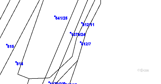 Parcela st. 812/7 v KÚ Oplotec, Katastrální mapa