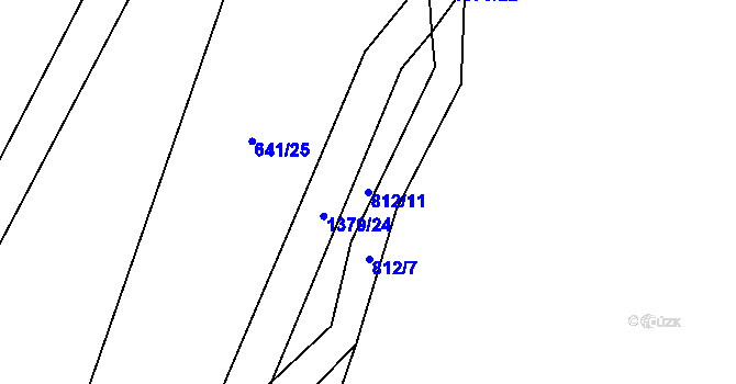 Parcela st. 812/11 v KÚ Oplotec, Katastrální mapa