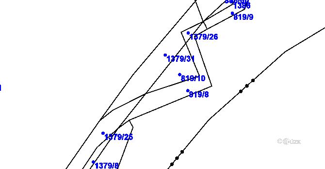 Parcela st. 819/11 v KÚ Oplotec, Katastrální mapa