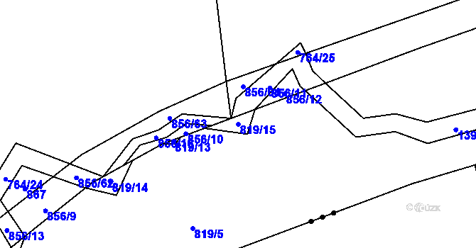 Parcela st. 819/15 v KÚ Oplotec, Katastrální mapa