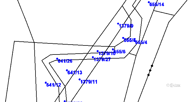 Parcela st. 1379/10 v KÚ Oplotec, Katastrální mapa