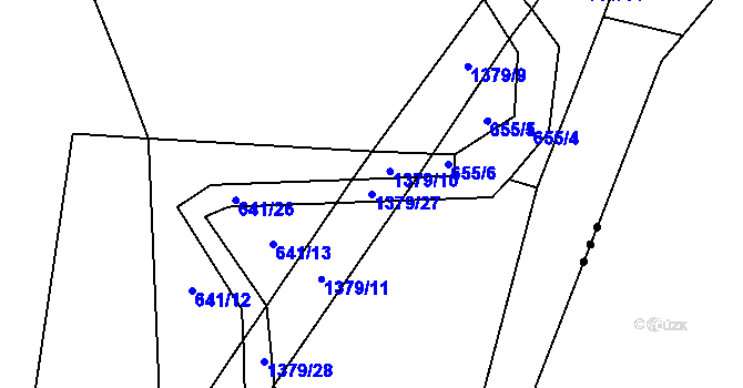 Parcela st. 1379/27 v KÚ Oplotec, Katastrální mapa