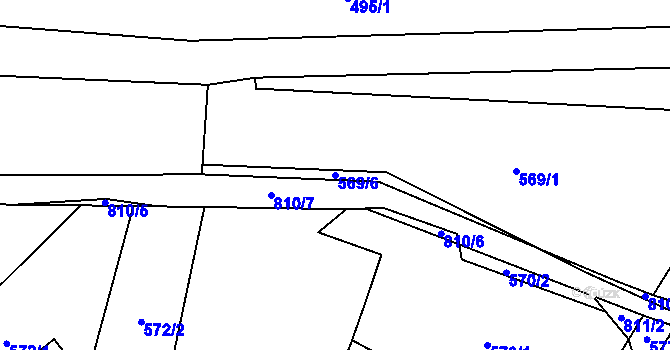 Parcela st. 569/6 v KÚ Vidnava, Katastrální mapa