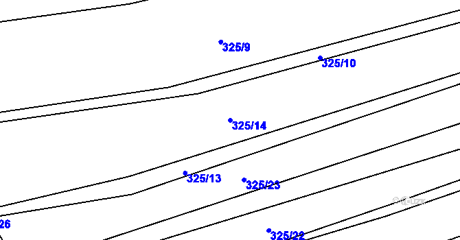 Parcela st. 325/14 v KÚ Vidonín, Katastrální mapa