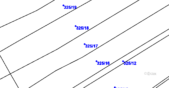 Parcela st. 325/17 v KÚ Vidonín, Katastrální mapa