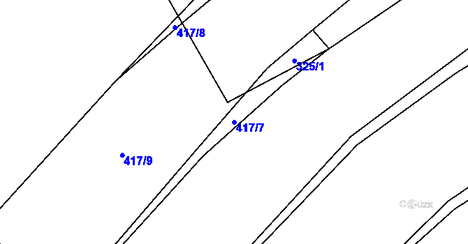 Parcela st. 417/7 v KÚ Vidonín, Katastrální mapa