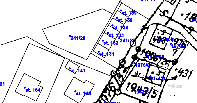 Parcela st. 131 v KÚ Horní Sytová, Katastrální mapa
