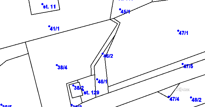 Parcela st. 46/2 v KÚ Horní Sytová, Katastrální mapa