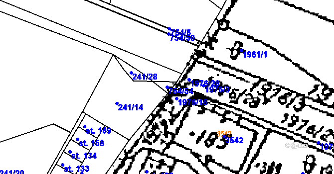 Parcela st. 754/54 v KÚ Horní Sytová, Katastrální mapa