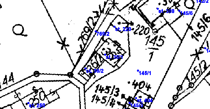 Parcela st. 36/1 v KÚ Víchová nad Jizerou, Katastrální mapa