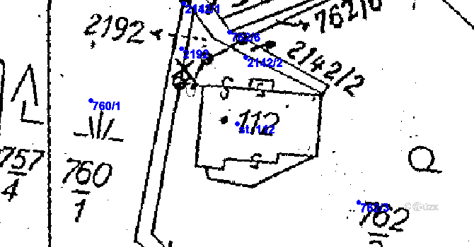 Parcela st. 112 v KÚ Víchová nad Jizerou, Katastrální mapa
