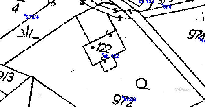Parcela st. 122 v KÚ Víchová nad Jizerou, Katastrální mapa