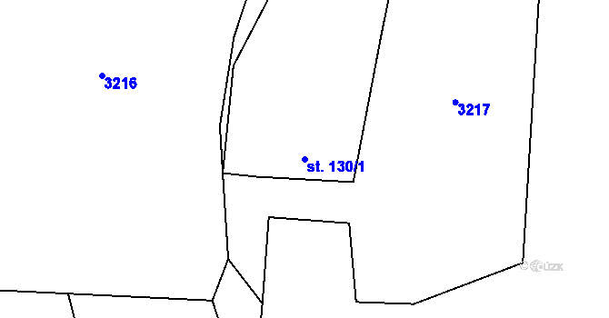 Parcela st. 130/1 v KÚ Víchová nad Jizerou, Katastrální mapa