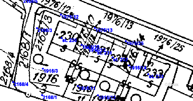 Parcela st. 231 v KÚ Víchová nad Jizerou, Katastrální mapa