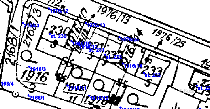 Parcela st. 232 v KÚ Víchová nad Jizerou, Katastrální mapa