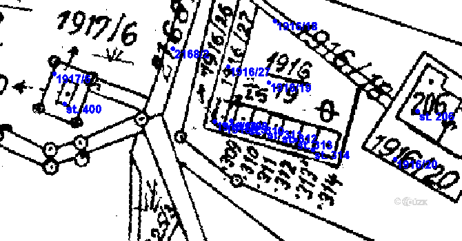 Parcela st. 309 v KÚ Víchová nad Jizerou, Katastrální mapa