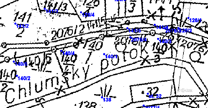 Parcela st. 140/1 v KÚ Víchová nad Jizerou, Katastrální mapa