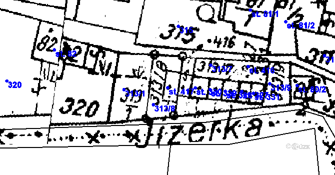 Parcela st. 417 v KÚ Víchová nad Jizerou, Katastrální mapa