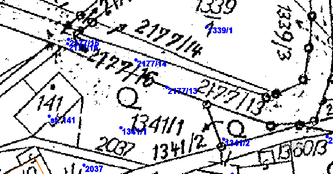 Parcela st. 2177/13 v KÚ Víchová nad Jizerou, Katastrální mapa